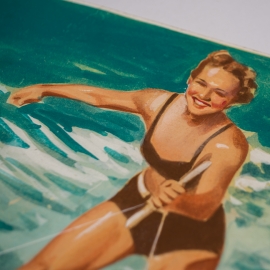 Wasserskifahrerin